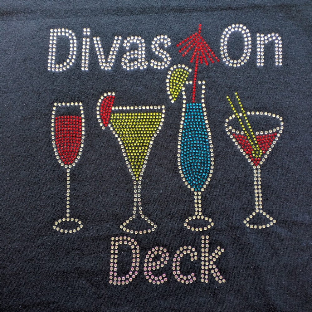 COPY - Blinged out T-shirt Divas on Deck